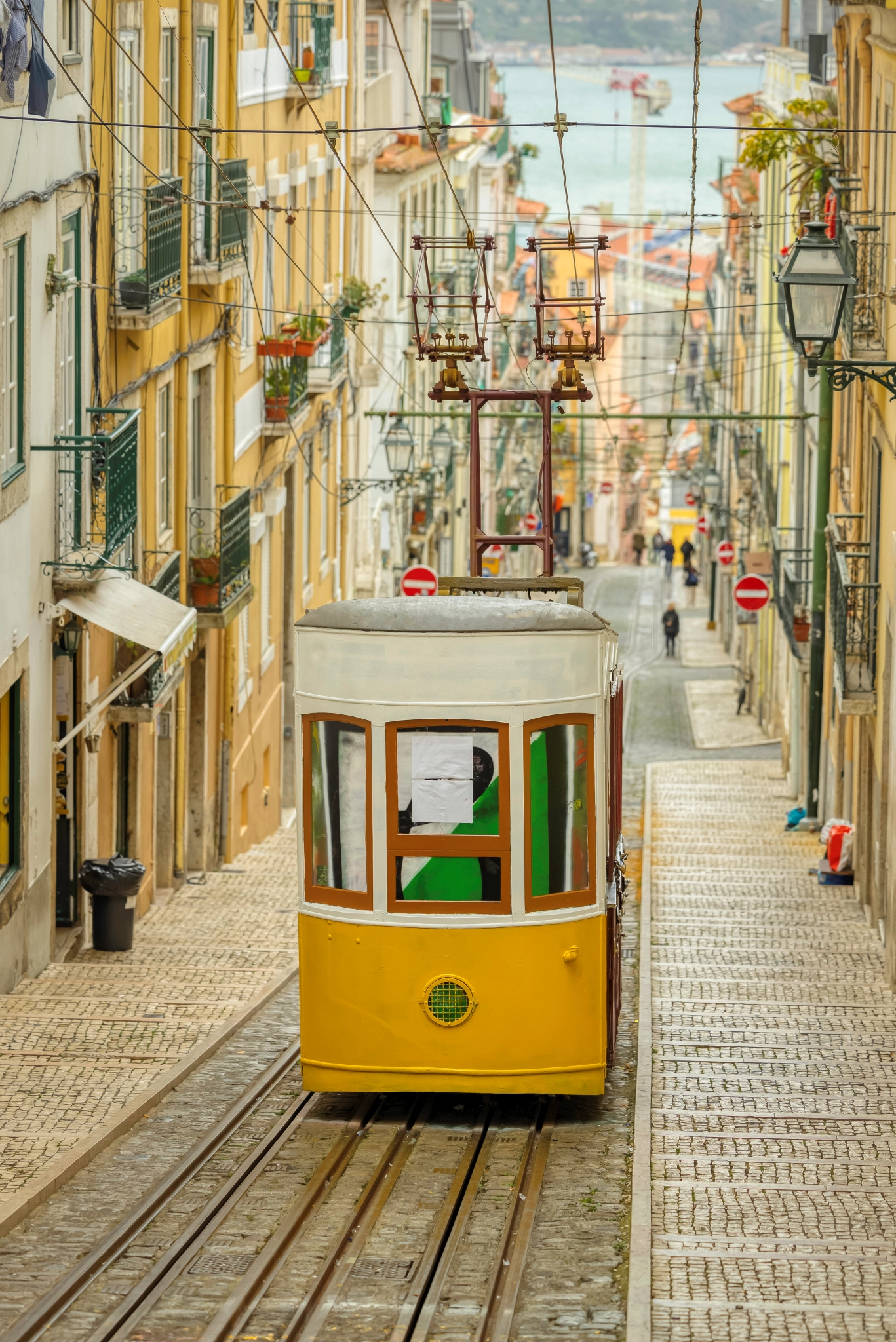 The Bica funicular in Lisbon old quarters
